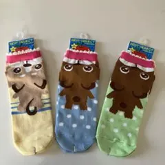 【新品未使用、タグ付き】犬デザインソックス3足セット 23-25cm