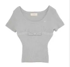 andmary アンドマリー Waffle ribbon tops ANDMARY】Waffle ribbon tops