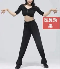 新入荷‼️ブラック社交ダンスレッスンパンツXL