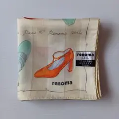 【未使用・シール付き】renoma　Paris　スカーフ　大判ハンカチ　パンプス