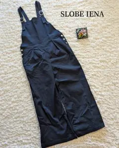 美品【SLOBE IENA】スローブイエナ　チノ　オーバーオール　ネイビー