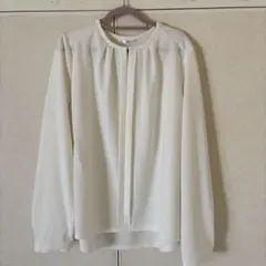 美品 index ホワイト 長袖ブラウス