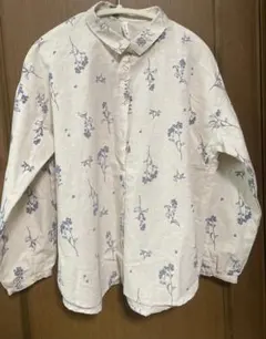 未使用！cloud nine☆フロッキーミモザ柄綿麻ブラウス　F 送料無料！