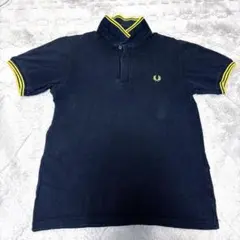 【フレッドペリー】ポロシャツ M12 ライン 黒 黄色 半袖 ロゴ