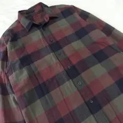 【美品】ユニクロ UNIQLO★ネルシャツ チェック柄 メンズ S
