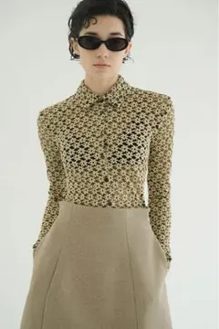 新品タグ付き CLANE 3D FLOWER LACE SHIRT サイズ1