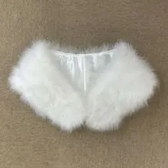 ショール　振袖用　白　羽毛