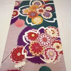 京友禅　はぎれ〈5875〉桜　菊　梅　水玉　着物kimono fabric