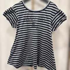 Burberryストライプ柄 半袖Tシャツ ネイビー グレー