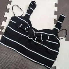 FOREVER 21 ストライプ クロップドトップ M