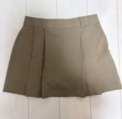 ベージュ ミニスカート インナーパンツ付き