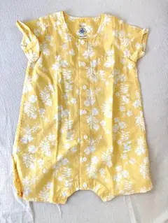 オーガニックコットン 花柄ロンパース 12M Petit Bateau