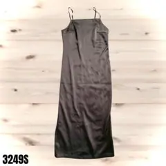 ur's ユアーズ ブラック キャミソール ロングワンピース 3249