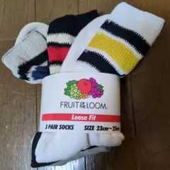 FRUIT OF THE LOOM ルーズフィットソックス 3足セットのサムネイル