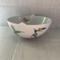 深川製磁　つゆ草　露草　有田焼　深鉢　盛り鉢　葉 花 草 菓子鉢 大鉢のサムネイル