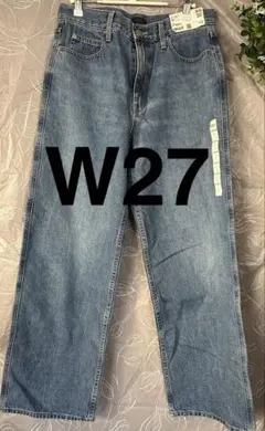ユニクロ UNIQLO JEANS バギージーンズ ワイドストレートジーンズ27