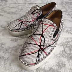 Christian Louboutin　パイソン型押しスリッポン