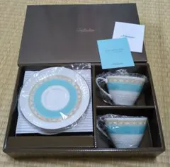 【新品・未使用】NORITAKE ノリタケ　ハミングブルー カップ&ソーサーペア