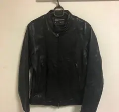 BACK NUMBER ゴートレザー 山羊革 シングルライダースジャケット S