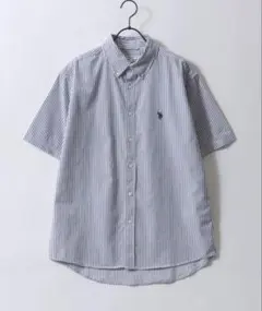 U.S POLO ASSN 別注 ワンポイント刺繍 ボタンダウン 半袖シャツ