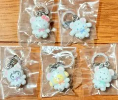 サンリオ　ふわふわスノーめじるしアクセサリー　セミコンプ　５点セット