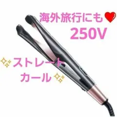 海外使用可❕温度調整✨ヘアアイロン カール ストレート 変換プラグ付き 旅行