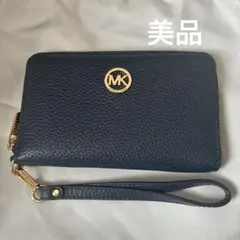 Michael Kors ネイビー　レザー 長財布