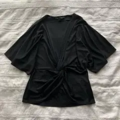 【最終お値下げ】ノーベスパジオ黒 カシュクールトップス Mサイズ