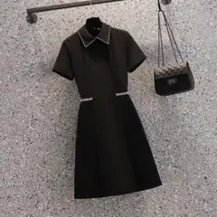 ワンピース 半袖 黒 ラウンジ キャバ