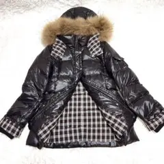 ✨美品✨ バーバリーブルーレーベル ダウン タヌキ ファー ロゴ ポケット 38