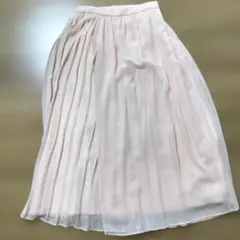 マーキュリーデュオ　薄いピンク プリーツロングスカート　フリーサイズ