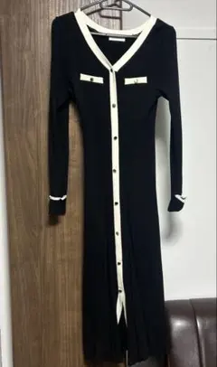 黒低身長ロングワンピース