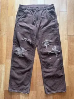 プ*社様 偽物注意　KAMIYA BORO PAINTER PANTS ブラウン プ*社様 偽物注意 KAMIYA BORO PAINTER PANTS ブラウン - メルカリ