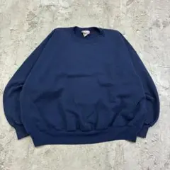 Hanes　プレミアムウェイト　スウェット　XXL　ネイビー　無地　古着