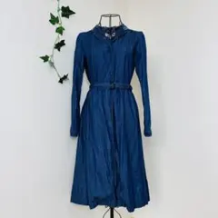 UNIQLO　INES　デニムワンピース　ウエストベルト　ペイズリーのサムネイル