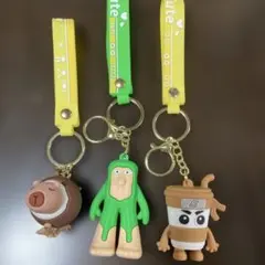 トゥントゥントゥンサフールシリコン製キーリングチャーム 3個セット