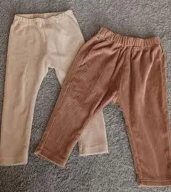 【匿名配送】送料無料　コーデュロイパンツ 90cm 2枚セット