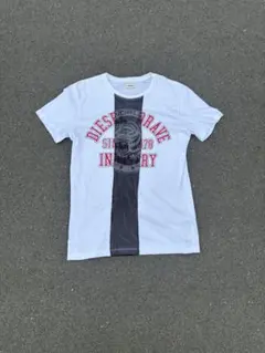 DIESEL Tシャツ ホワイト メッシュ切替 Sサイズ