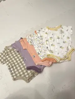 【コニー】【Konny】コットンメッシュボディスーツ5枚　6M