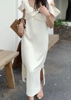 バースデーバッシュ ISLA DRESS ノースリーブワンピース ホワイト
