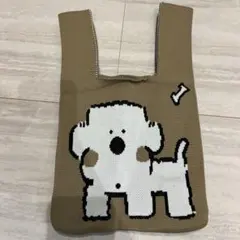犬　ニットトートバッグ