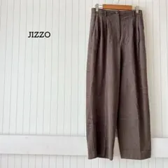 ジッツォ ベロアパンツ ワイド とろみ ストレート 脚長 美脚 上品 オフィス