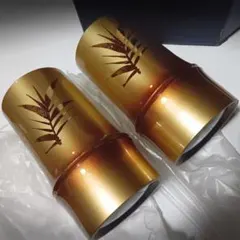 レトロ　ゴールドカラー　金色　キッチン　禁煙友愛会　箸立て？　筆立て？　竹の形