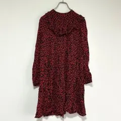 n1062【ザラウーマン】ティアードワンピース XS 赤×黒 フリル 完売品