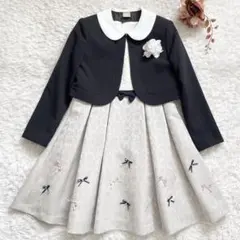 美品✨petitmain 130cm フォーマルドレス セットアップ コサージュ