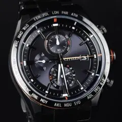 極美品 CITIZEN アテッサ ブラックチタン H800-T025871