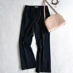 ビースリー◇セミフレアパンツ シルキーウォーム 裏起毛 スラックス XS