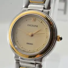 상태좋음 SEIKO 엑셀린 여성용 시계 콤비 신품 전지 가동품