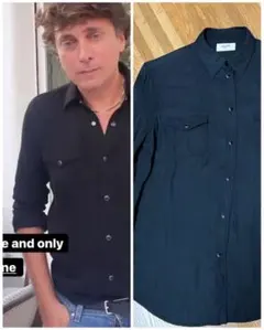 エディ着 CELINE セリーヌ 19SS ウエスタンシャツ ブラックのサムネイル