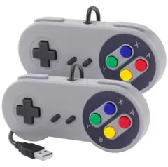 ❤２個セット品❤【新品】 USB スーパーファミコン風 コントローラー　互換機